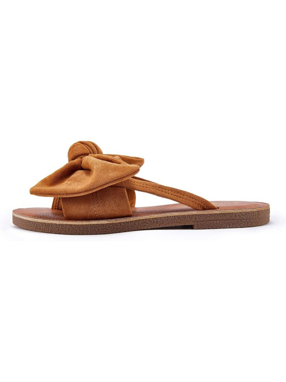 Women's Brown Summer Flip Flops Ring Toe Strappy Slip On Gladiator Flat Sandals - Picture 5 of 5